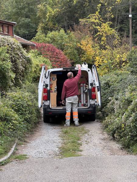 Création d'une ouverture de plancher pour l'installation d'un ascenseur KALEA A4 primo au Cheylard